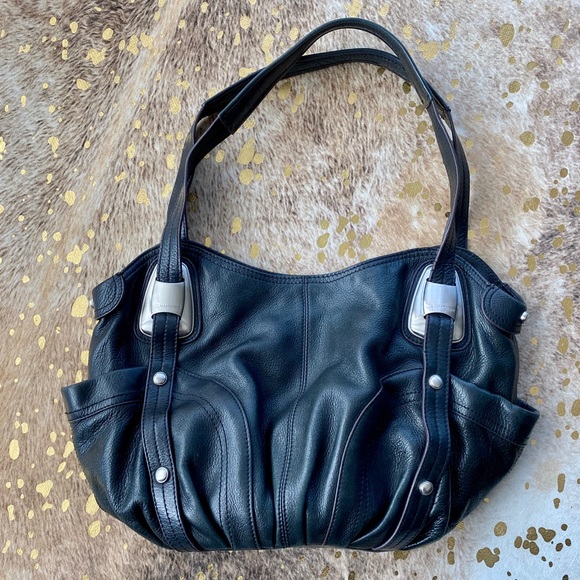 b. makowsky Handbags - B. Makowsky Black Leather Shoulder Bag